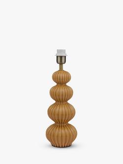 John Lewis Ribbed Ceramic Lamp Base, Mustard
