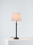 John Lewis Reeded Column Lamp Base, Black Brass