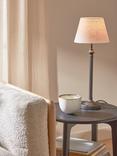 John Lewis Reeded Column Lamp Base, Black Brass
