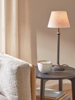 John Lewis Reeded Column Lamp Base - view 2, Black Brass