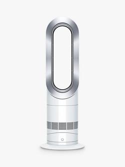 Dyson AM09 Hot + Cool™ Fan Heater, White/Silver, White/Silver