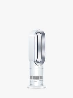 Dyson AM09 Hot + Cool™ Fan Heater, White/Silver - view 2, White/Silver