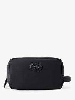 Mulberry Heritage Nylon Wash Case, Black, Black