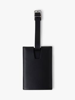 Mulberry Micro Classic Grain Leather Luggage Tag - view 2, Black