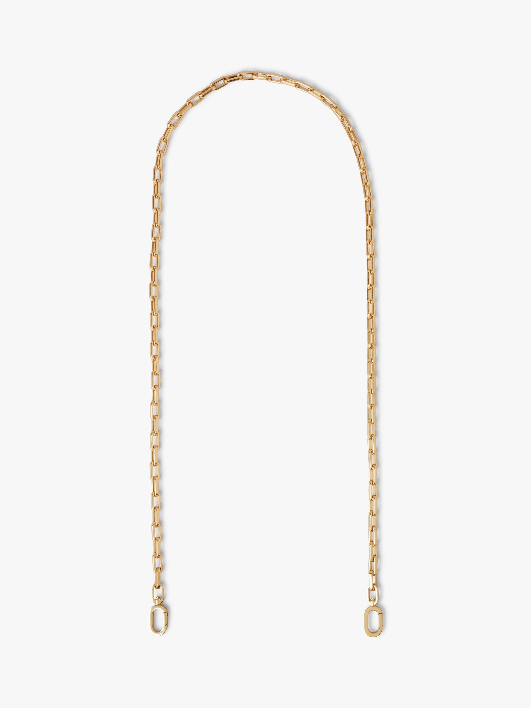 Product image 1 of 2, which shows Mulberry Softie Metal Chain Strap, New Brass
