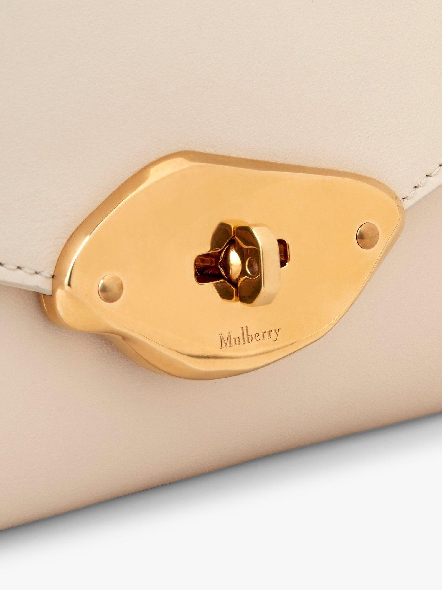 Product image 5 of 7, which shows Mulberry Small Lana Gloss Leather Top Handle Bag, Eggshell