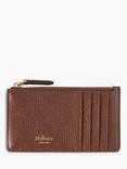 Mulberry Small Classic Grain Leather Continental Zipped Long Card Holder, Oak