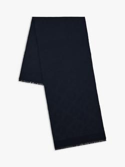 Mulberry Tree Design Silk Blend Scarf, Night Sky