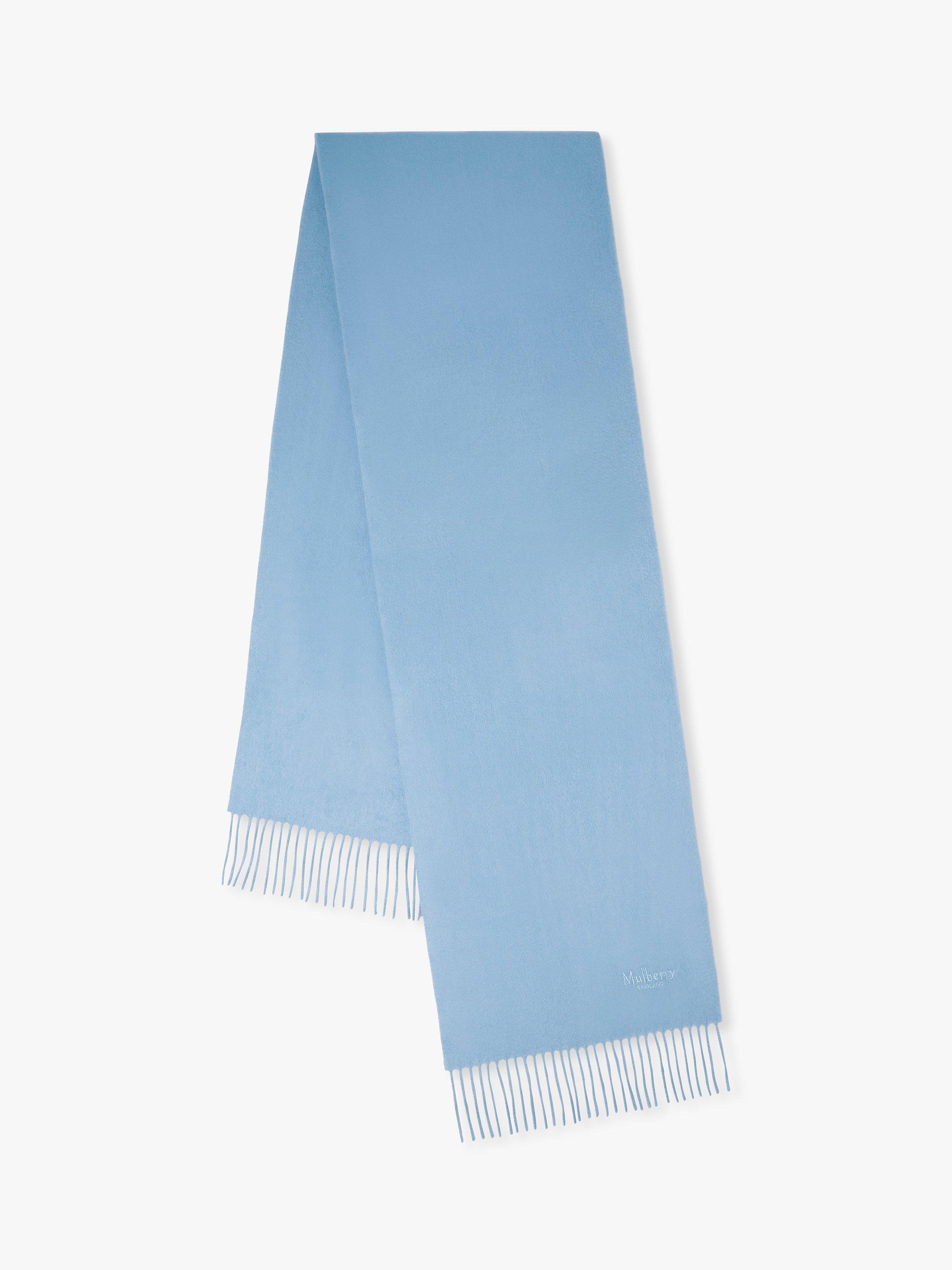 Mulberry Cashmere Scarf, Poplin Blue