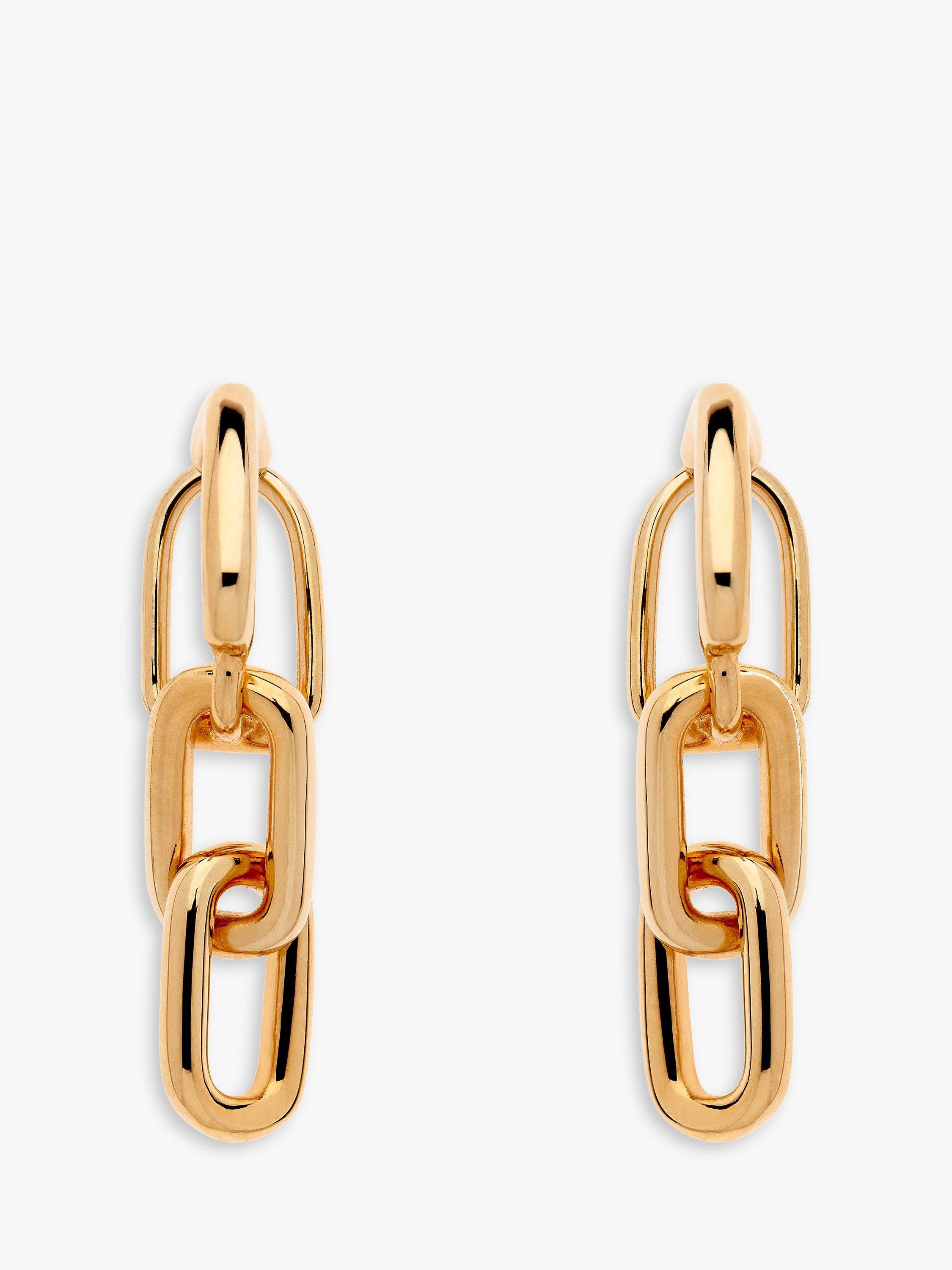 Emma Holland Chain Link Clip-On Drop Earrings, Gold