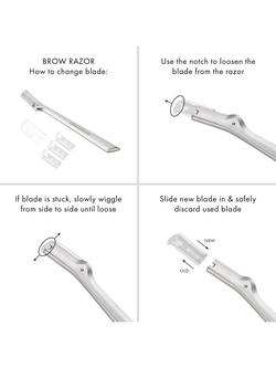 Tweezerman Brow Razor Replacement Blades, x 4 - view 2, 