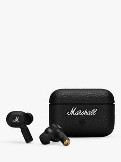 Marshall Motif II ANC Active Noise Cancelling True Wireless Bluetooth In-Ear Headphones with Mic/Remote, Black