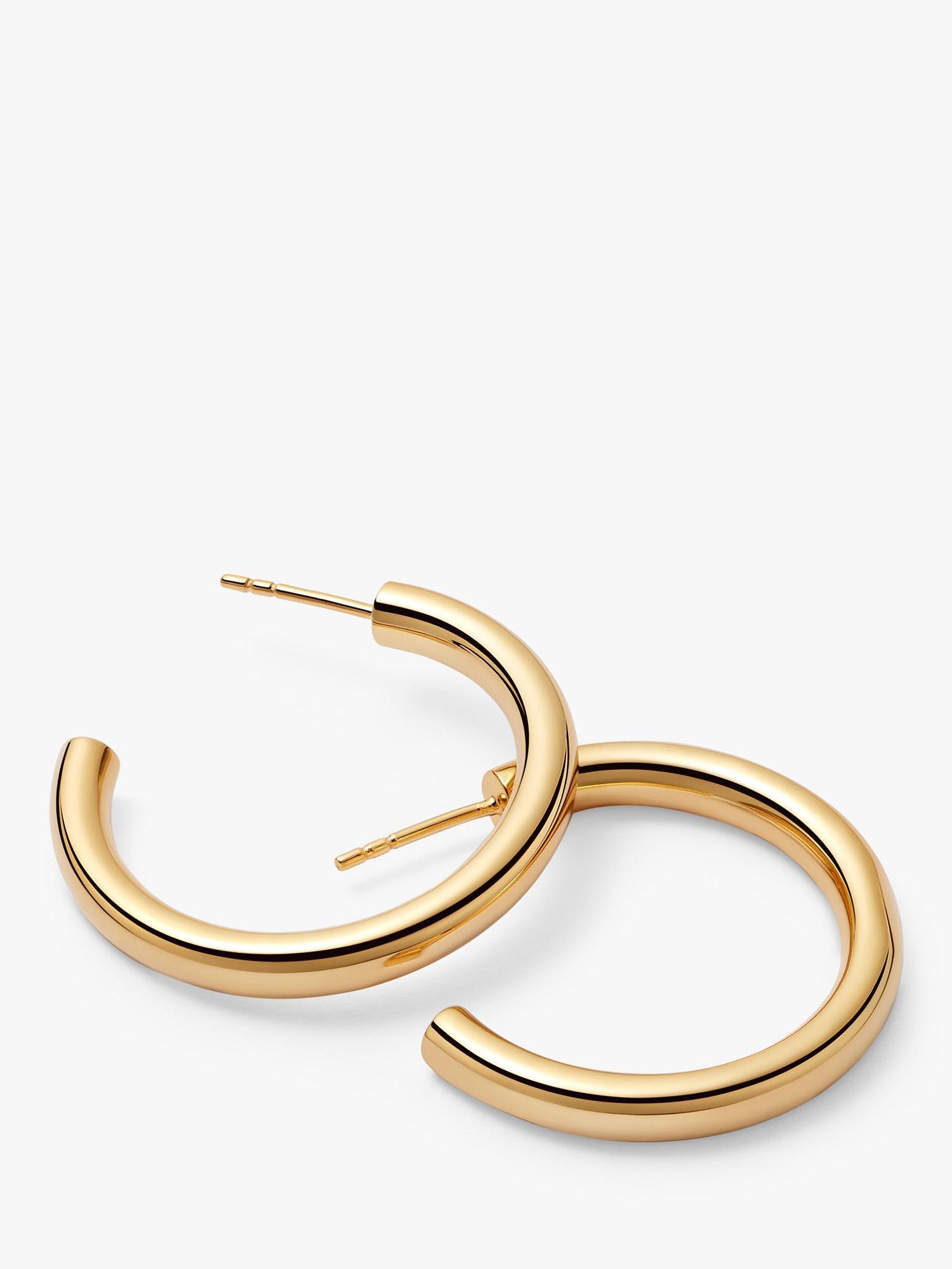Product image 1 of 4, which shows Daisy London Hoop Earrings, Gold