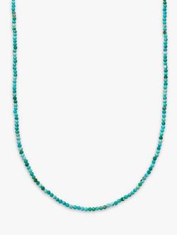 Daisy London Beaded Necklace, Turquoise/Gold, Bead Necklace