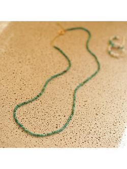 Daisy London Beaded Necklace, Turquoise/Gold - view 2, Bead Necklace