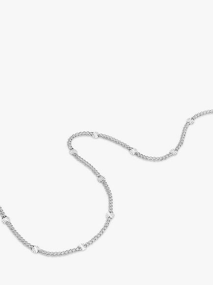 Daisy London Estée Lalonde Sunburst Chain Necklace, Silver, Silver