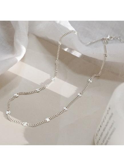 Daisy London Estée Lalonde Sunburst Chain Necklace, Silver - view 2, Silver