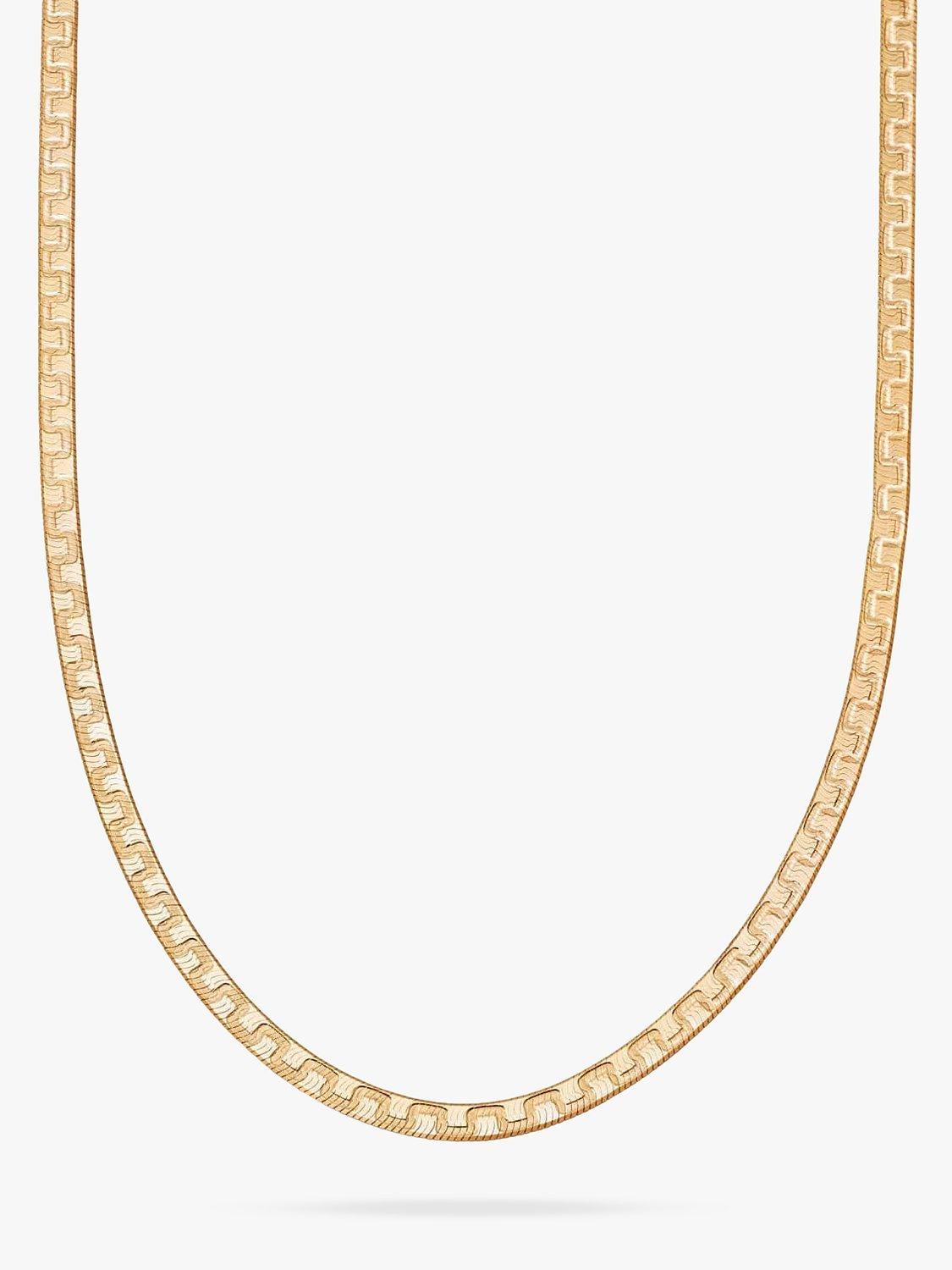 Daisy London Goddess Herringbone Chain Necklace, Gold