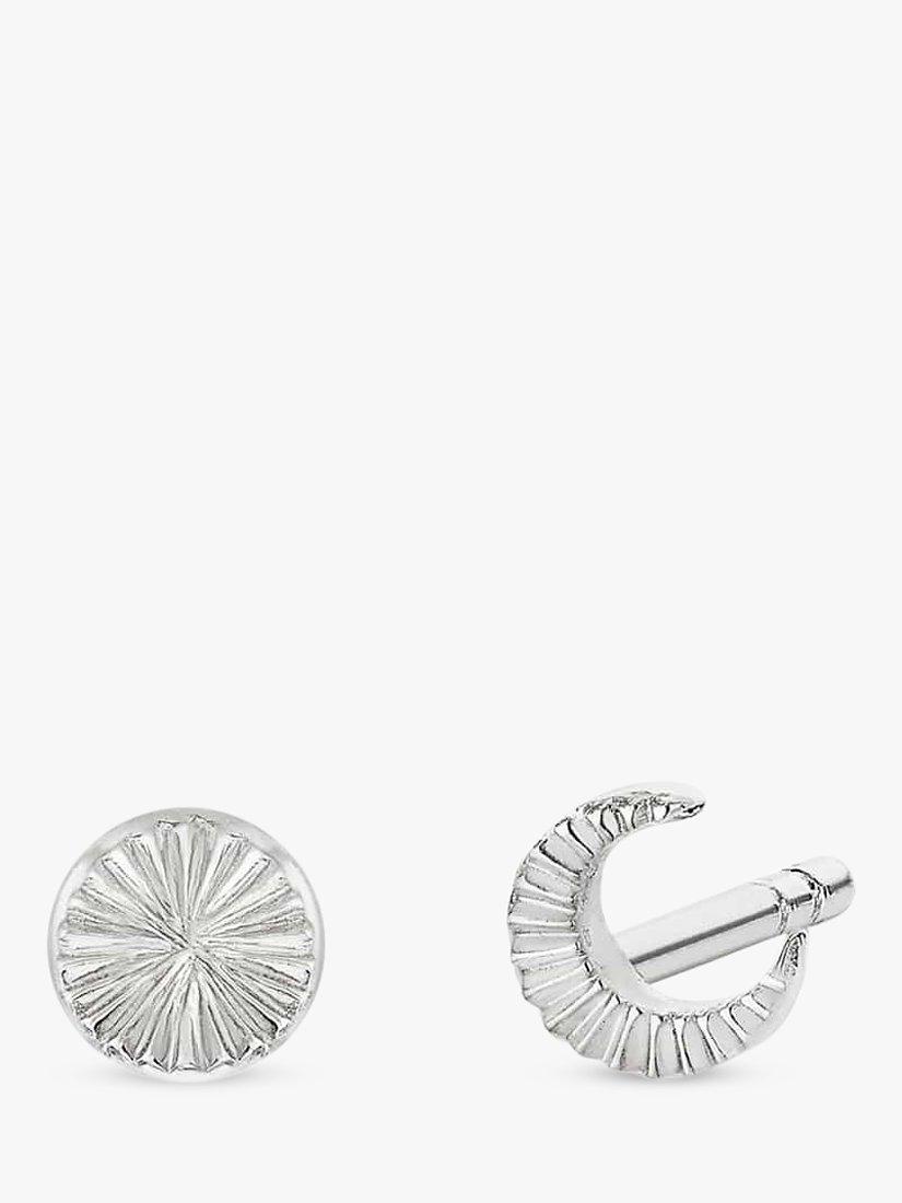 Daisy London Estée Lalonde Luna Stud Earrings, Silver