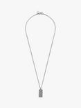 Coach Signature C Motif Tag Necklace, Silver