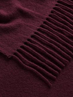 John Lewis Plain Merino Wool Throw - view 2, Damson