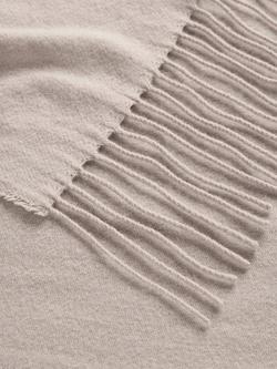 John Lewis Plain Merino Wool Throw - view 2, Oatmeal