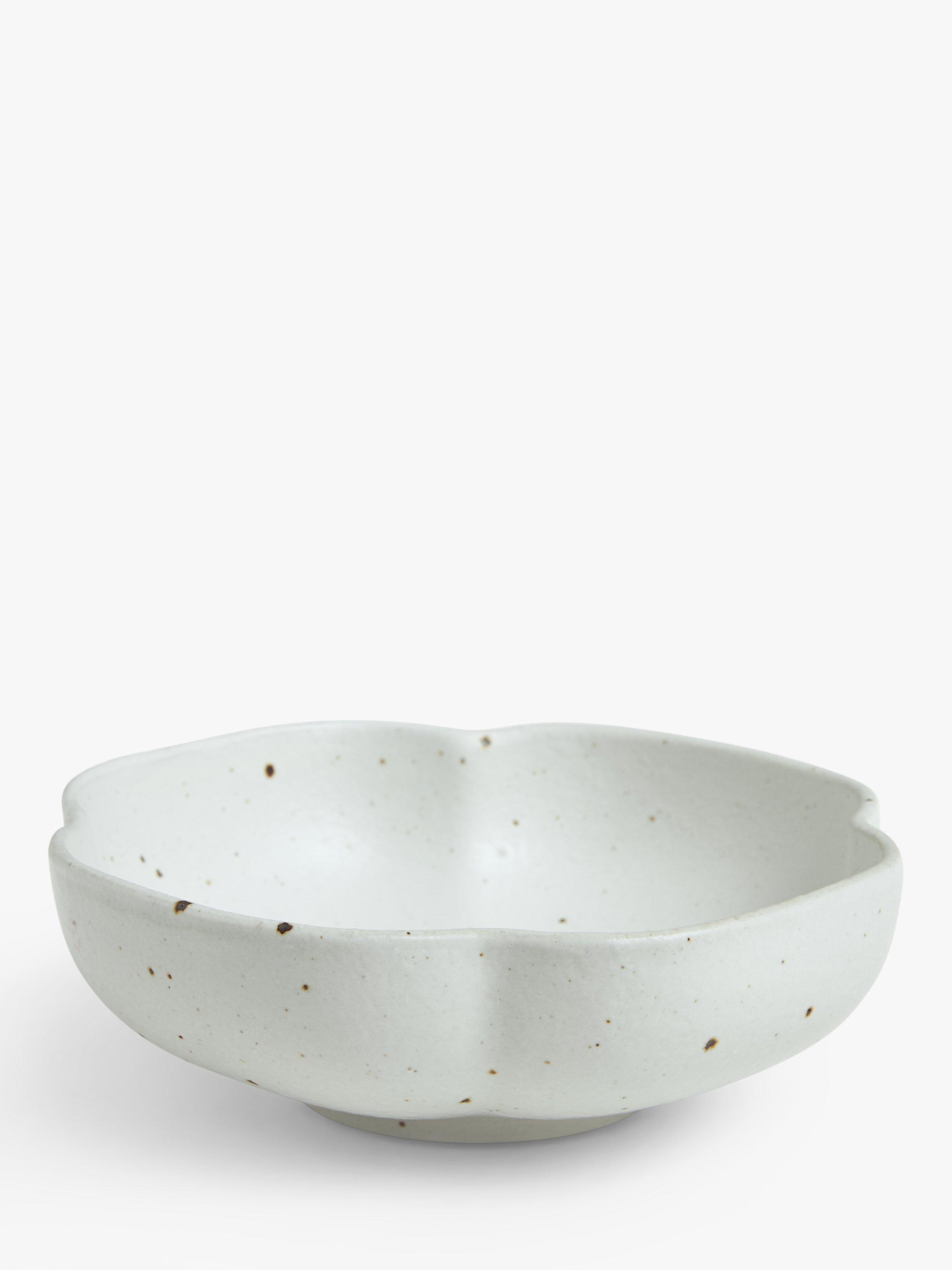John Lewis Blossom Stoneware Serve Bowl, 10.5cm, White