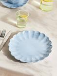 John Lewis Scalloped Speckled Stoneware Dinner Plate, 26cm