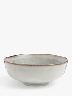 John Lewis Iver Reactive Glaze Stoneware Cereal Bowl, 15.5cm, Moonlight, Moonlight