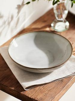 John Lewis Iver Reactive Glaze Stoneware Pasta Bowl, 22cm, Moonlight - view 2, Moonlight