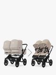 Bugaboo Donkey 5 Twin Pushchair & Carrycot, Midnight Black, Desert Taupe