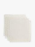 John Lewis Fringe Cotton Linen Napkins, Set of 4