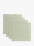 John Lewis Fringe Cotton Linen Napkins, Set of 4, Seafoam