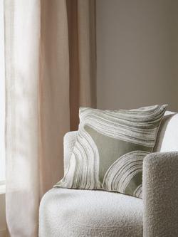 John Lewis Haven Weave Cushion - view 2, Avocado