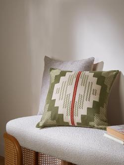 John Lewis Tulum Cushion - view 2, Avocado