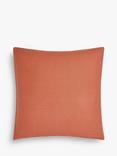 John Lewis Corded Square Cushion, Baked Clay