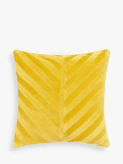 John Lewis Patchwork Chevron Cushion, Chartreuse