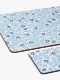 John Lewis Mila Placemat & Coaster, Set of 4, Blue