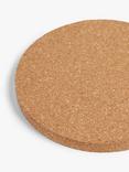 John Lewis ANYDAY Round Cork Coasters, Set of 6, Natural