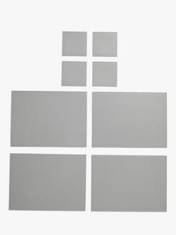 John Lewis Reversible Rectangular Faux Leather Placemat & Coaster, Set of 4 - view 2, Grey