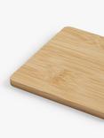 John Lewis Square Bamboo Coasters, Set of 4, Natural