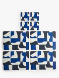 John Lewis ANYDAY Monochrome Cork-Backed Placemats and Coasters, Set of 4, Grey/Blue