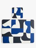 John Lewis ANYDAY Monochrome Cork-Backed Placemats and Coasters, Set of 4, Grey/Blue