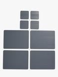 John Lewis Wood Veneer Placemats & Coasters, Set of 4, Grey