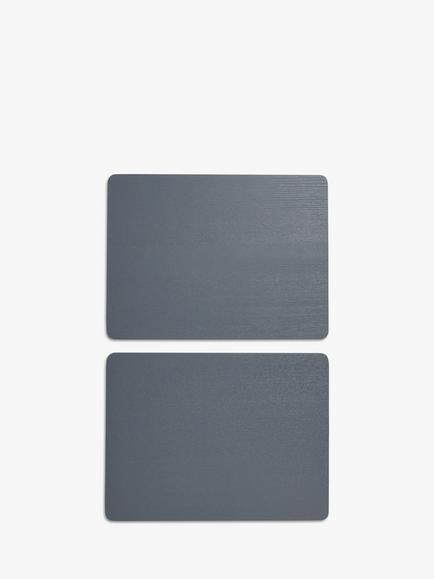 John Lewis ANYDAY Wood Effect Placemats, Set of 2, Light Grey