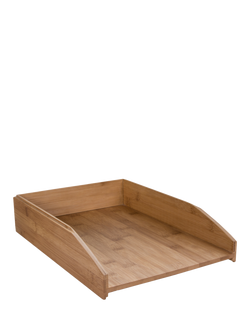 Osco Bamboo A4 Document Organiser, Brown, Brown