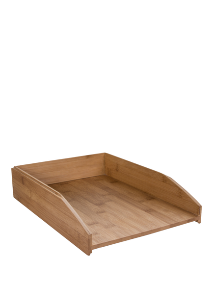 Osco Bamboo A4 Document Organiser, Brown, Brown