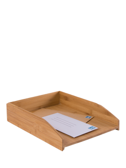 Osco Bamboo A4 Document Organiser, Brown - view 2, Brown