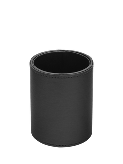 Osco Faux Leather Pen Pot, Black
