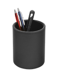 Osco Faux Leather Pen Pot, Black